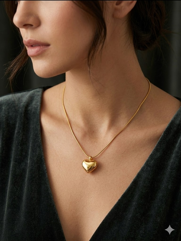 Eternal Heart Pendant – 18K Gold Plated – Hypoallergenic - Anti-Tarnish & Waterproof