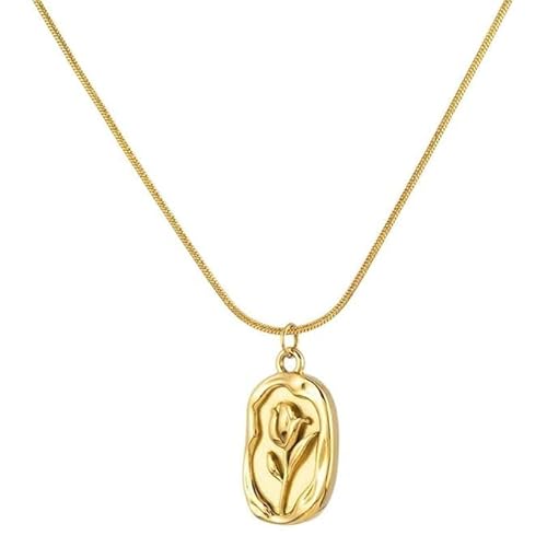 The 'Eternal Bloom' Rose Medallion Necklace — 18K Gold Plated