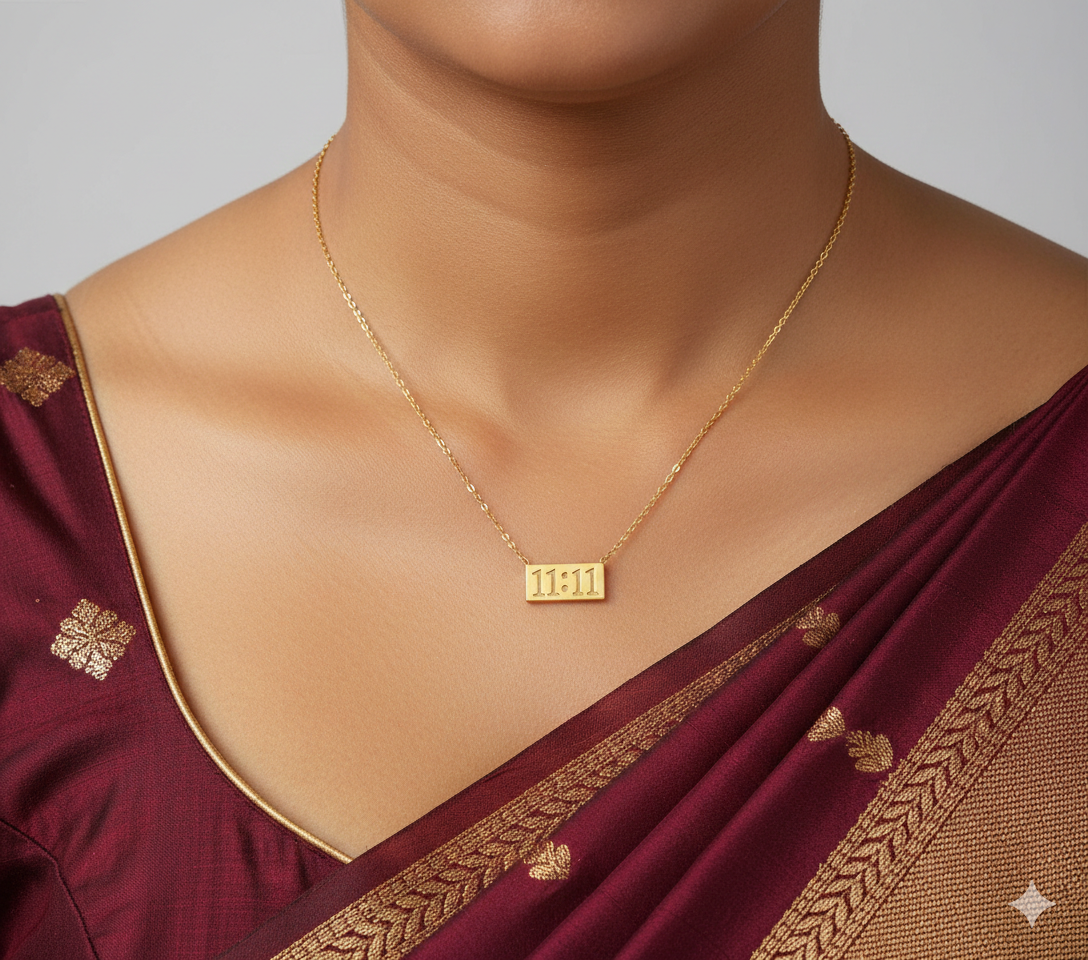 11:11 Anti-Tarnish Pendant 18-k Gold plated  Waterproof & Long Lasting