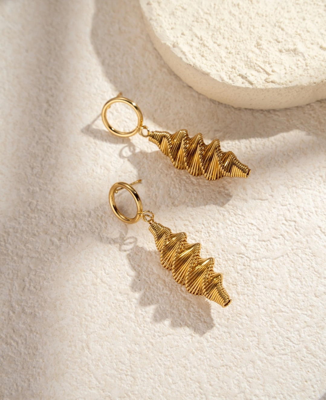 "The Golden Vortex" – Anti-Tarnish, Long-Lasting Hand-Wrapped Wire Drop Earrings | Waterproof & Hypoallergenic Jewelry