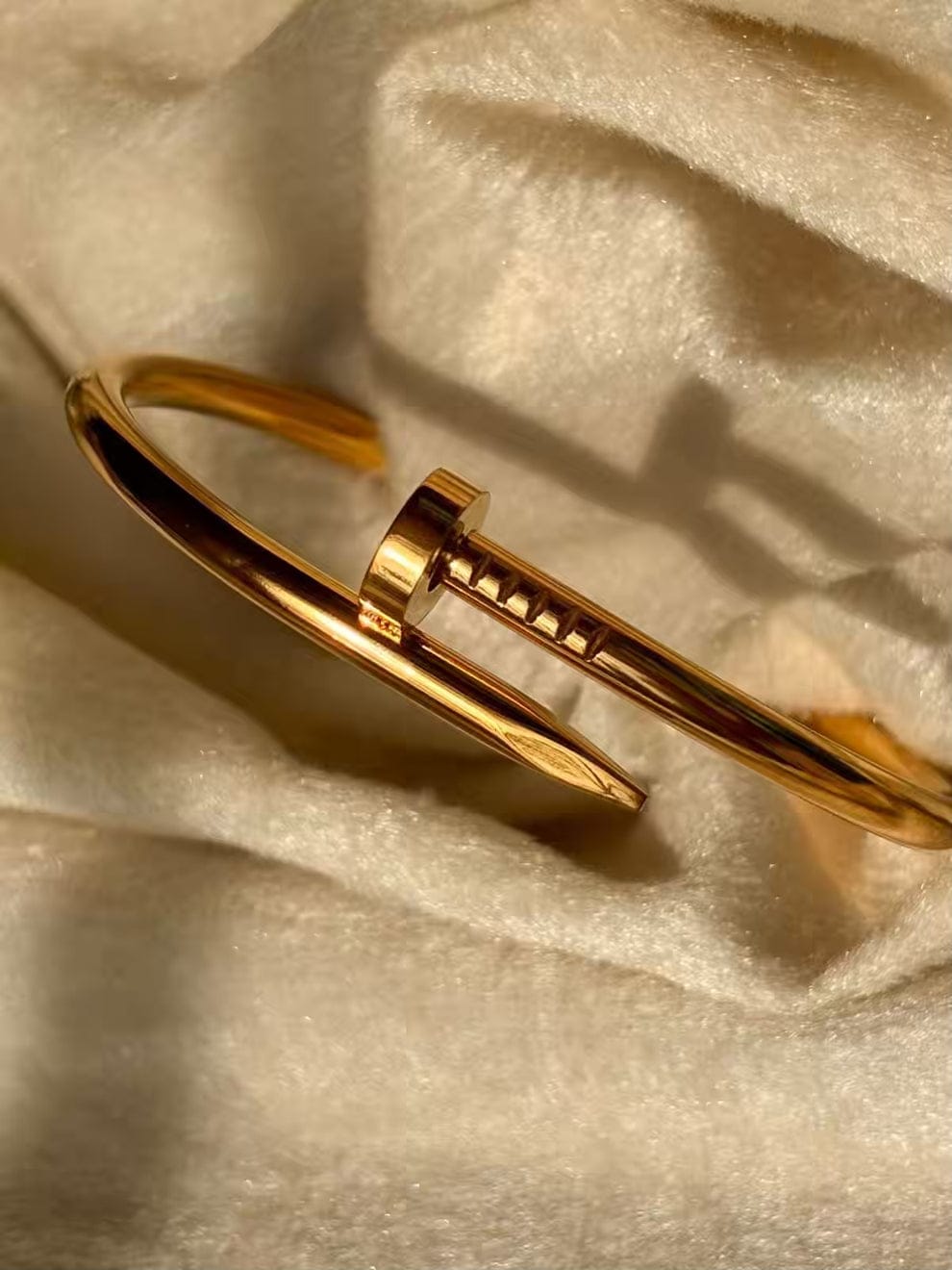 18K Gold Plated Iconic Nail Braclet | Anti-Tarnish & Waterproof | Long Lasting Hypoallergenic Industrial Chic Bracelet