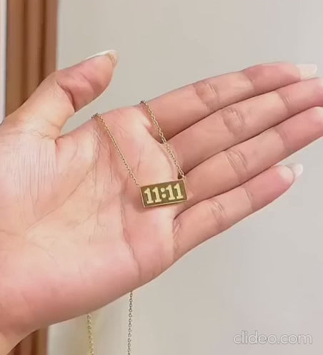 11:11 Anti-Tarnish Pendant 18-k Gold plated  Waterproof & Long Lasting